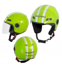 Jet Helmet Fever A-Pro Casco Green Sonicmotoshop
