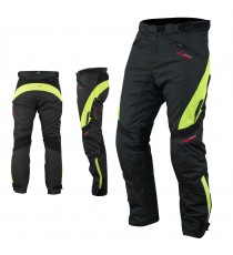 Pantaloni Donna Impermeabile Moto Imbottitura Termica Traspirante Fluo