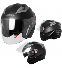 Kinetic-Casco-Helmet-Motorcycle-Nero-Opaco-Matt-Black-Sonic-Moto-A-Pro-