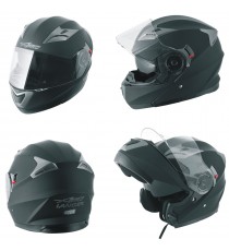 Casco Modulare Apribile Moto Touring Sport Visiera Parasole Nero opaco
