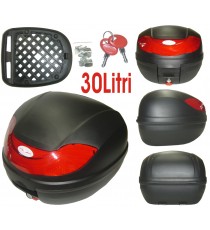 Bauletto Baule Moto Scooter 30 Litri Borse Valigia Piastra Universale Nero Opaco