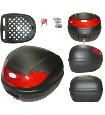 Bauletto Baule Moto Scooter 30 Litri Borse Valigia Piastra Universale Nero Opaco