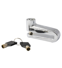 Lucchetto Blocca Disco Antifurto Scooter Moto Perno Acciaio con Chiave Cromo