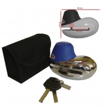 Bloccadisco Lucchetto Antifurto Perno 5mm Acciaio Moto Scooter Chiave Cromo