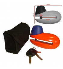 Bloccadisco Lucchetto Perno Acciaio  Antifurto Moto Scooter con Chiave Arancione