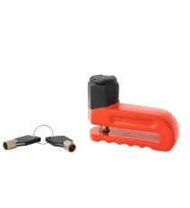 Bloccadisco Lucchetto Antifurto Perno Acciaio Moto Scooter con Chiave Arancione