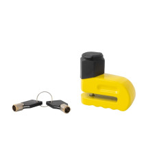 Bloccadisco Antifurto con Perno in Acciaio per Moto e Scooter con Chiave, Giallo