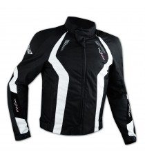 Giacca Donna Cordura Sportiva Traspirante Moto Protezioni CE Termico Bianco