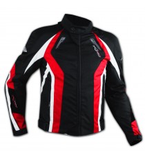 Giacca Donna Cordura Sportiva Traspirante Moto Protezioni CE Gilet Termico Rosso
