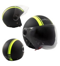 Casco Jet Medley A-Pro Casco Nero opaco rosso Sonic Motoshop Composito