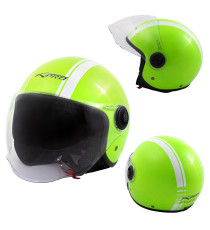 Jet Helmet Medley A-Pro Moto green white Sonicmotoshop Composit