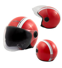 Jet Helmet Medley A-Pro Moto red whiteSonicmotoshop  A-pro Composit