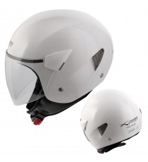 Casco Jet Scooter Moto Omologato ECE 22 Visiera Antigraffio Bianco