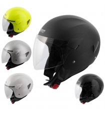 Casco Jet Scooter Moto Omologato ECE 22 Visiera Antigraffio Trasparente