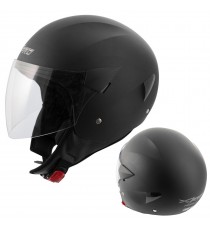 Casco Jet Scooter Moto Omologato ECE 22 Visiera Antigraffio Nero Opaco