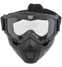 Motocross Mask Long Matt Black Moto Off Road Ride