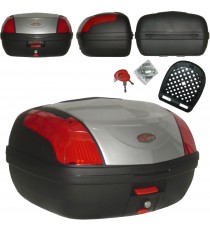 Bauletto Moto Scooter Baule Valigia Rigida Universale Argento