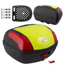 Bauletto Scooter Moto Baule Valigia Rigido Piastra Universale Fluo