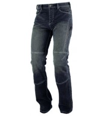 Jeans Pantaloni Denim Moto Protezioni Omologate Inserti  Aramid Rinforzati nero