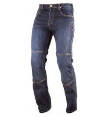 Jeans Pantaloni Denim Moto Protezioni Omologate Inserti Aramid Rinforzati Blu