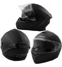 PANIC Full Face Helmet Casco Integrale MATT BLACK