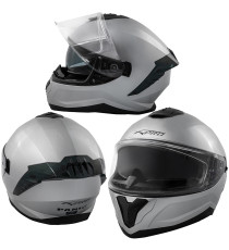 PANIC Full Face Helmet Casco Integrale SILVER