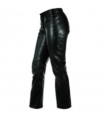 Pantaloni Pelle Vitello Donna Morbido Vita Bassa Jeans Moto Custom Lady