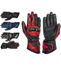 Guanto Pista Sportivo Stradale Race Sport Racing Pelle Protezioni Carbonio 