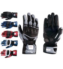 Guanto Sport Moto Pelle Corto Foderato Protezioni Imbottito Racing Sportivo