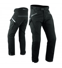 Pantaloni Moto Tessuto Nylon Tecnico 3 Strati Impermeabile Termico