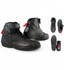 Scarpa Stivale Motociclismo Calzatura Sportiva Moto Pelle Nero A-Pro