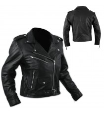 Giacca Chiodo Classico Donna Pelle Foderato Custom Vintage Chopper