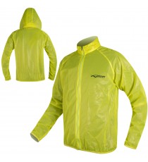 Moto Scooter Giacca Antipioggia Impermeabile Antivento Cappuccio Visibilità Fluo