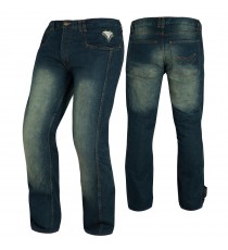 Jeans Pantaloni Moto Scooter Protezioni CE Omologate Blu