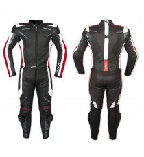 Tuta Pelle Moto Racing Pista Sport 2 Pezzi Divisibile Spezzato Prese Aria Rosso