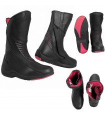 Sally-Boots-Stivali-Motorcycle-Pink-Rosa-Nero-Black-Sonic-Moto-A-Pro-Set