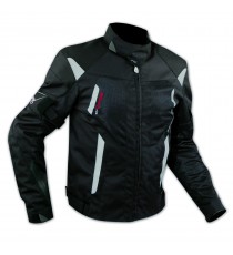 Giacca Moto Tessuto Cordura Mesh Rete Traforata Protezioni CE Omologate Nero