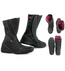 Stivale Moto Impermeabile Gran Turismo Sportivo Pelle Nero
