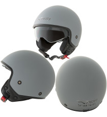 Jet Helmet Sniper A-Pro Casco Matt Grey Sonicmotoshop Compos