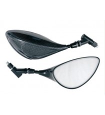 Coppia Specchietti Specchio Retrovisore Ricambio Moto Naked Scooter Carbon DX+SX