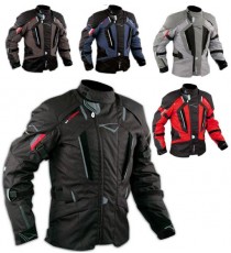 Giacca Touring Moto Cordura Tessuto Protezioni CE Sfoderabile Impermeabile