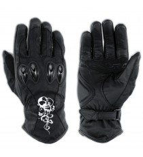 Guanto Lady Moto Pelle Donna Protezioni Nocche Gran Turismo Touring Sport