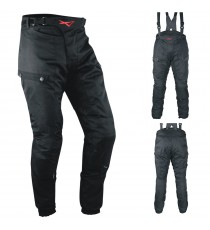 Pantaloni 3 Strati Moto Tessuto Cordura Impermeabile Sfoderabile Termico