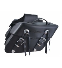 Borsa Bisaccia Vailigie Laterali Moto Custom Chopper Nero