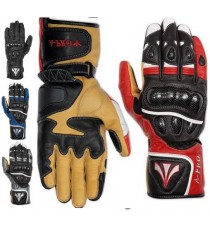 Guanto Sportivo Pista Sport Moto Tecnico Protezioni Carbonio Professionale Pelle