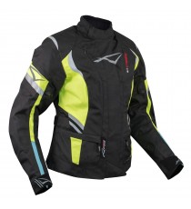 A-Pro Lady Giacca Moto Donna Impermeabile Termica Sfoderabile Protezioni CE Fluo Sonicmotoshop