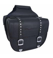 Coppia Borse Laterali Saddle bag Bisacce Rigide Moto Chopper Custom Nero