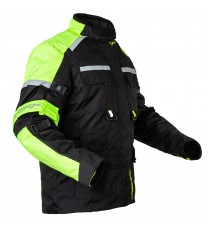 Giacca Tessuto Moto Impermeabile Imbottitura Termica Sfoderabile Touring Fluo