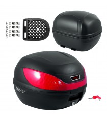 Bauletto Baule Rigido  Moto Scooter Piastra Universale 31 Litri Nero Opaco