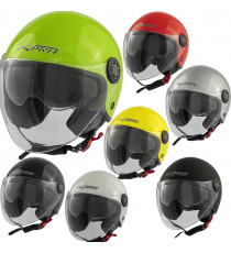 ZETA - Casco Moto Jet Aperto Visiera Lunga Parasole Composit